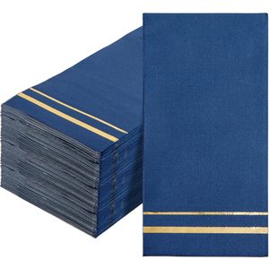 Serviettes de table jetables YunDing en papier avec logo personnalisé, motif doré, en pâte de bois vierge, résistantes à l'eau, qualité supérieure, pour mariage et <span class=keywords><strong>Horeca</strong></span> - Product Image 1