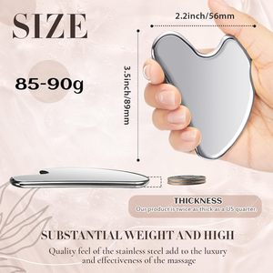 Herramientas Faciales de Acero Inoxidable con Logotipo Personalizado, Gua Sha, Moldeador de Mandíbula, Reductor de Papada, Drenaje Linfático - Product Image 2