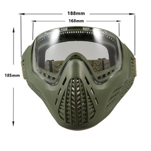 Masque tactique CS, protection intégrale du visage, lentille en PC anti-rayures, anti-poussière, équipement de conduite tout-terrain - Product Image 1