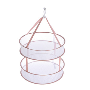 Yihang Foldable Double Layer Drying <b>Basket</b> Round Mesh Clothes Dryer Hook Type For Indoor Use - Product Image 5