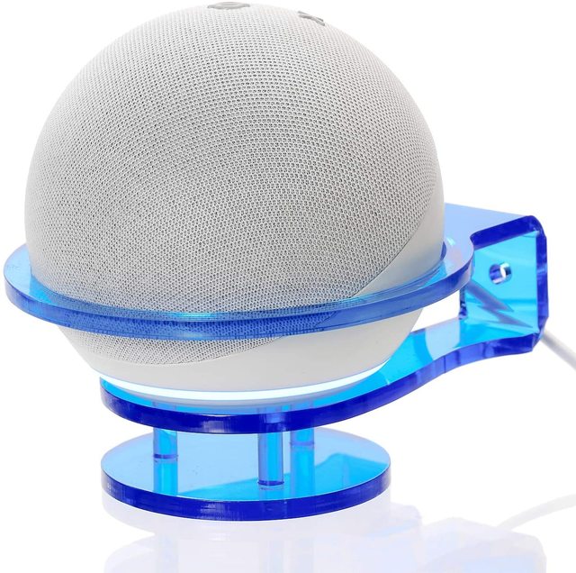 Customized Blue Acrylic Echo Dot 4 Wall Mount Holder