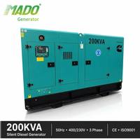 Groupe électrogène de secours fiable 160 kW/200 kVA/300 kVA/350 kVA silencieux 50 Hz, générateur diesel industriel ATS pour la construction