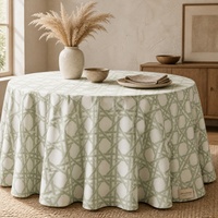 Nappe en cannage tissée en polycoton imprimée, style naturel pour événements d'automne, hôtels et mariages personnalisés