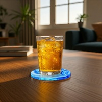 Ensemble de 6 sous-verres en acrylique faits à la main - Design moderne, mignon et durable pour la maison, le bureau, l'école et le salon