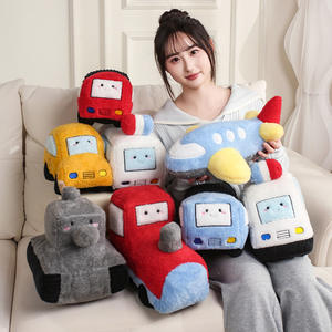 Cuscino Peluche HECION a Forma di Auto, Aereo e Treno, Adorabile Camion dei Pompieri in Peluche per il Sonno e il Comfort dei Bambini - Product Image 1