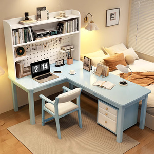 Hiện Đại 7-Nhân Vật L-Hình Dạng Rắn Gỗ Góc Bàn Tích Hợp Giá Sách Bảng Lỗ Hội Đồng Quản Trị Cho Nhà Văn Phòng Phòng Ngủ Máy Tính Thiết lập - Product Image 6