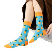 Chaussettes populaires mi-mollet à motifs de fruits et de dessins animés, design original classique et tendance pour hommes et femmes, vente en gros
