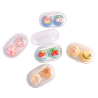 Eyekan SL-82096 Certifié CE ISO13485, Kit de boîte à lentilles de contact portable de voyage, en plastique, style mignon, dessin animé, facile à transporter