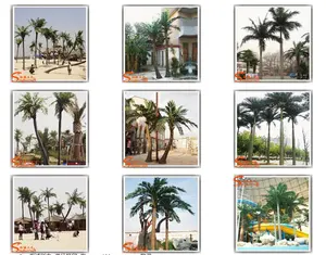10 FT Simulation Kokosnuss Dattelpalme Pflanzen im Freien machen künstliche Baum palme im Freien