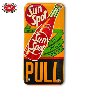 Plaque en émail de porcelaine <span class=keywords><strong>vintage</strong></span>, style <span class=keywords><strong>Esso</strong></span>, transparente, pour station-service - Product Image 2