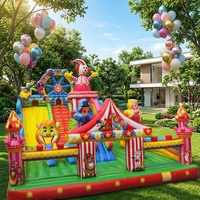 Château gonflable direct d'usine avec la glissière pleine d'entrain animale colorée pour des amusements d'école et de centre commercial