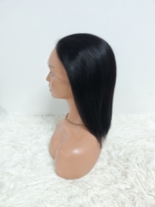 Promoción de $17 de descuento en pelucas bob lisas con frontal de encaje 13x4 de 10 a 16 pulgadas, pelucas de cabello humano 100% de buena calidad con frontal de encaje mejorado - Product Image 6