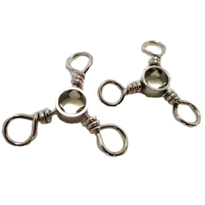 Penjualan laris kait jepret putar bantalan bola padat Aksesori atasan konektor jepret bergulir tali pancing lintas garis tiga arah - Product Image 4