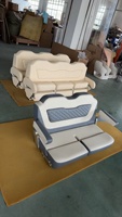 Sièges de bateau double luxe personnalisés avec logo, de qualité marine, avec dossier rabattable et assise souple, pour deux personnes