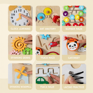 Kindergarten Multifunctional Busy Board <b>Sensory</b> <b>Wall</b> Activity Activity <b>Wall</b> Busy Boards to Cultivate Hands-on Ability - Product Image 2
