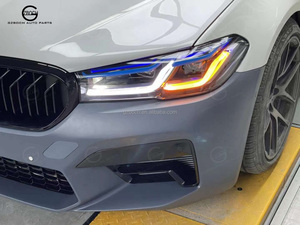 Kits de carrocería para <span class=keywords><strong>BMW</strong></span> 5 Series 2017 + G30 G38 Actualización a G30 M5 Conjunto de parachoques delantero y trasero Faros Luces traseras Faldones laterales - Product Image 4
