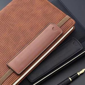 Cuaderno de Cuero PU Personalizado A5, Tapa Dura Acanalada con Portaplumas para Estudiantes, Trabajadores de Oficina, Reuniones Escolares - Product Image 5