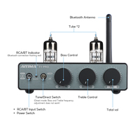 1 adet T1 PRO vakumlu tüp preamplifikatör amplifikatörler ev ses RCA Bluetooth girişi bas tiz kontrolü HiFi Stereo AUX 12V tetik