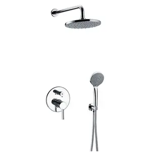 Innada Chrome Shower Perlengkapan Mixer Kamar Mandi Concealed Bath Keran Shower Set