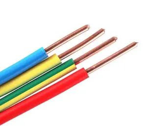 Fio de isolamento de cabo de pvc para construção, fio de alta qualidade H07v-r/H07v-u/Bv/Bvr, cabo elétrico de isolamento de cabo de pvc, 2.5mm, melhor preço