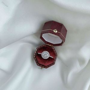 Dylam Eternity Popular <b>Circle</b> 1 Carat Round Zircon Stone Engagement Silver <b>Ring</b> Sterling Silver Round Diamond <b>Rings</b> - Product Image 3