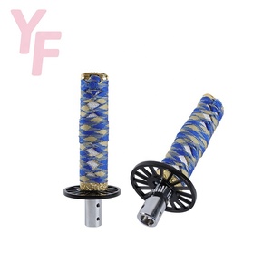 Pomo de cambio de marchas manual universal con forma de samurái, pomo de cambio de 20 cm, pomo de cambio de metal y tela azul, pomo de cambio automático <span class=keywords><strong>secuencial</strong></span> - Product Image 4