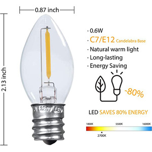 Cable de Luz Navideña con Enchufe Estándar Americano Personalizable con Fusible, Cabezal de Lámpara E12, Cable de Luz de <span class=keywords><strong>Sal</strong></span> de 20 AWG - Product Image 2