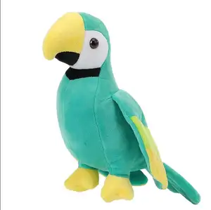 Atacado 25cm popular realista macio, pássaro, papagaio, pelúcia, animal de estimação, brinquedos