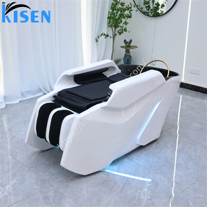 Chaise de massage électrique en cuir Kisen avec repose-pieds pliable pour salon de beauté - Design moderne, usage commercial en salon - Product Image 1