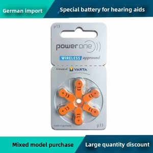 6 Batterie per Apparecchi Acustici A13 PowerOne <span class=keywords><strong>P13</strong></span> Importate dalla Cina PR48, Pile a Bottone Zinco-Aria 145V per Torce - Product Image 3