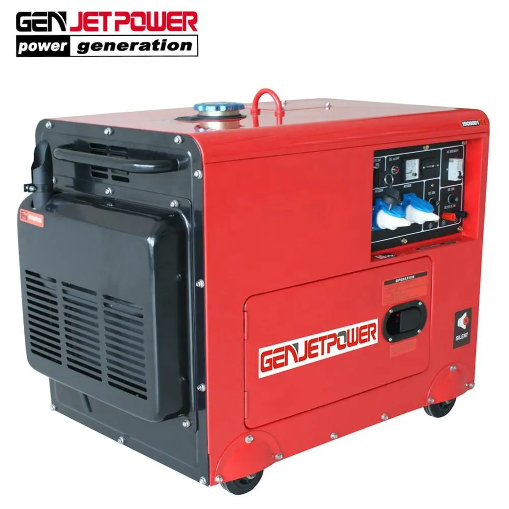 5 kw 5 kva 5000watt 3 fase 1 fase gerador diesel silencioso portátil