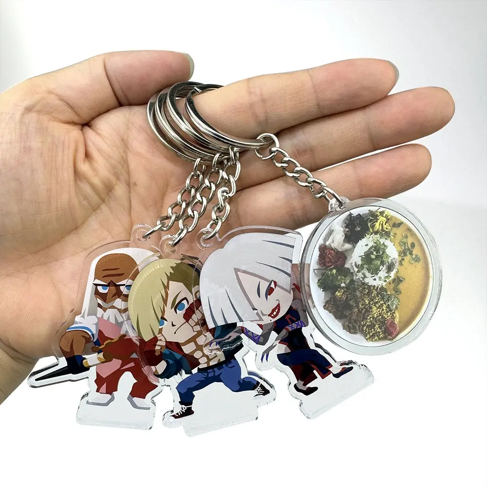 Make Anime Acrylic Key Rings Keychain Japan Customization Anime Cartoon Keychain Key Tag Chain Wholesale For Boys