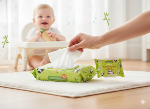 Lingettes pour bébé en bambou biodégradables OEM à succès, 72 pièces, écologiques, à base de plantes, douces, non tissées, pour peaux sensibles, soins pour bébé et maman - Product Image 3