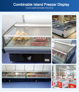 Exhibidor de Carne Refrigerado con Puerta Corredera de Vidrio, Mostrador de Carnicería, Exhibidor Refrigerado para Supermercado, para Pollo y Carne de Res - Product Image 4