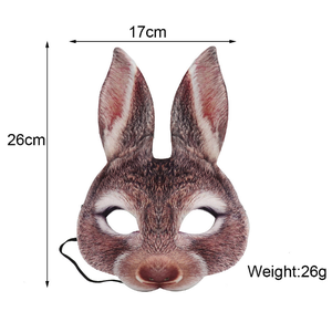 Party Rabbit Cartoon Maske Ostern Tier maske Zubehör für Maskerade Party Halb gesichts maske Party Festival Prop Themen partys - Product Image 6