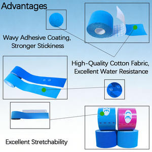 Bande <span class=keywords><strong>Kinesio</strong></span> Sportive Élastique Adhésive Imperméable Personnalisée avec Logo 5cmx5m pour Soulagement et Soutien des Douleurs Musculaires et Articulaires - Product Image 3