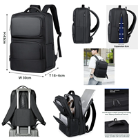 Sac à dos homme professionnel multi-couches haute qualité, portable, résistant à l'eau, extensible, grande capacité, pour ordinateur portable - Offre Spéciale