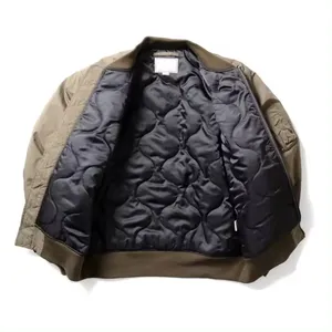 OEM özel sonbahar pamuk moda nedensel ince kapitone kısa Varsities bombacı ceket Unisex