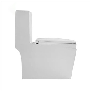 Inodoro conectado de color de lujo ligero, inodoro integrado moderno y simple, proyecto de hotel, inodoros de descarga - Product Image 3