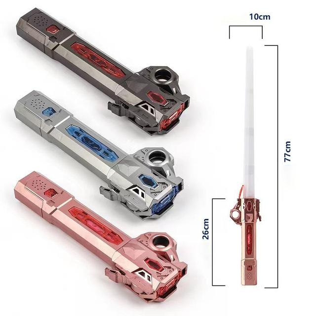High Quality 2 in 1 Children Led Sound Light Flashing Lightsaber Light up Sword Retractable Sword Laser Sabers Sword Toys