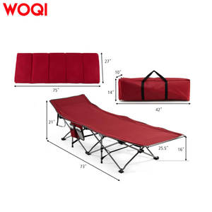 Lit de voyage pour bébé WOQI, cadre en acier moderne, design pliable rétractable, matelas confortable et sac de transport - Product Image 3