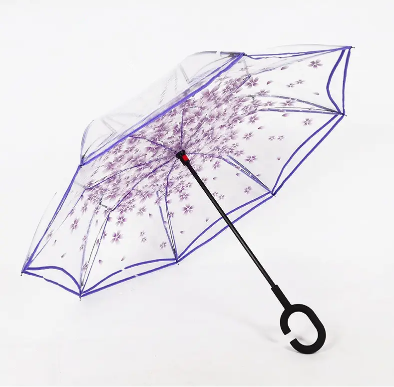 Guarda-chuva transparente personalizado, guarda-sol transparente para casamento