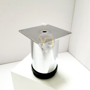 Pieds de meubles YIJUN, colonne de support cylindrique réglable 044B, argent, installation facile - Product Image 1