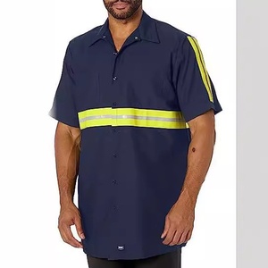 Vestes de travail réfléchissantes en polyester-coton de classe 2 ANSI avec logo personnalisé pour la protection des travailleurs, la soudure, la réparation automobile, les mines de charbon - Product Image 4
