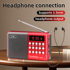 เครื่องส่งสัญญาณวิทยุ FM แบบพกพาเครื่องส่งสัญญาณวิทยุ FM Mp3บลูทูธขนาดเล็กย้อนยุควินเทจ - Product Image 6