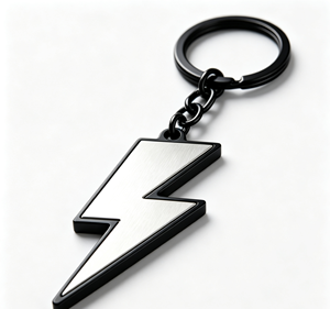 Lightning Bolt Metal Key Chain Stainless Steel <b>Keyring</b> Vintage Pendant Bag <b>Charm</b> Gift - Product Image 3