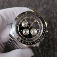 Luxuriöse Raumschiff-Super-Herrenuhr mit Erd-Thema, Multifunktions-Chronograph, Edelstahl, Saphirglas, Vollautomatisch