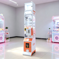 Mini machine à griffes commerciale à monnayeur avec vitrine, jeu d'arcade attrape-prix pour poupées et peluches, pour centre commercial