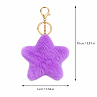 Porte-clés étoile en peluche mignon, pendentif étoile de mer moelleuse, breloque pour sac, accessoire de décoration pour clés de voiture, cadeau RR04