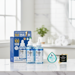 WELLAGE Real Hyaluronic Blue 100 Ampolla 75mL 1 + 1 Set especial Esencia facial de alta calidad - Product Image 3